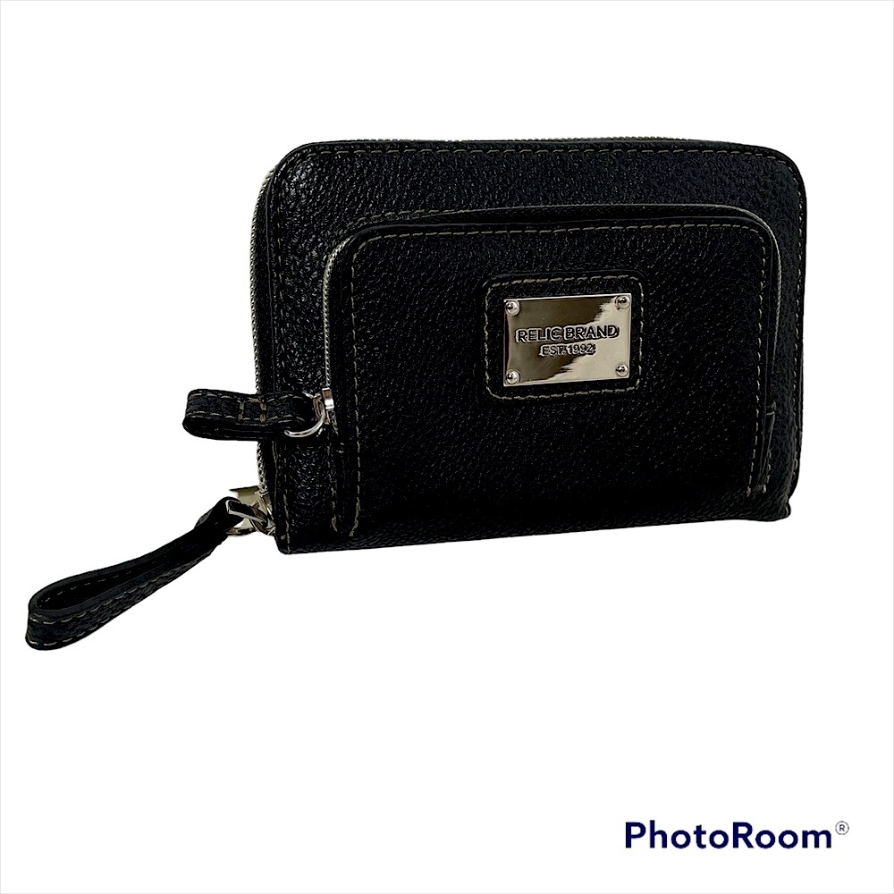 Relic Zip Around Wallet New Pebbled Black New without tags